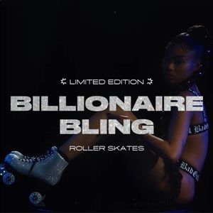 NIB Silver Rhinestone Women’s Quad Roller Skates